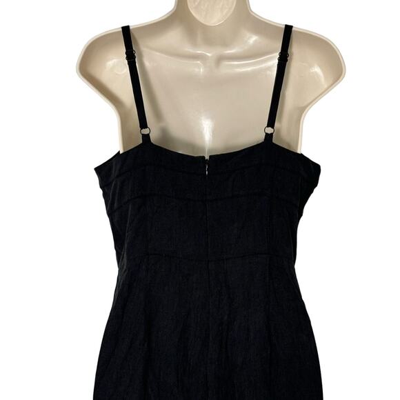 NWOT Madewell Square-Neck Wide-Leg Sleeveless Jumpsuit True Black Size 6 - Picture 11 of 14
